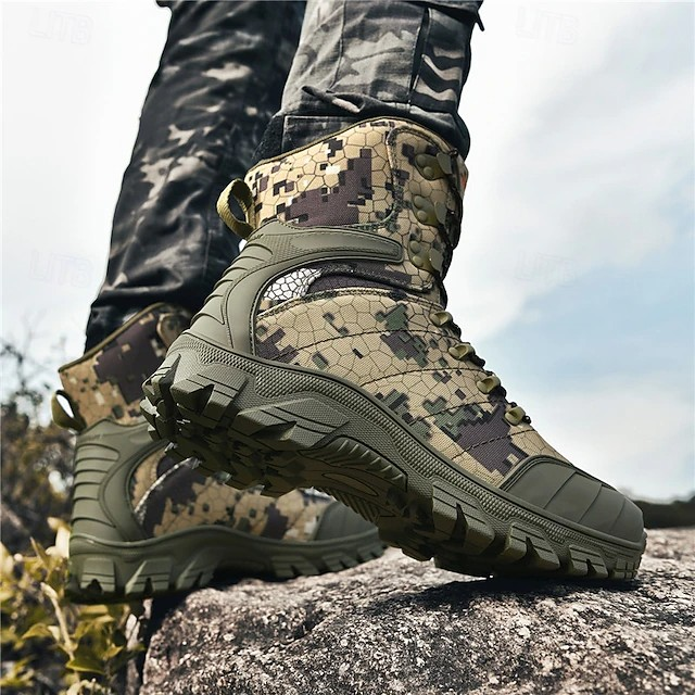 (✅ASTM-Certified & CE Certified) Military Grade Tactical Boots Work Boots Hunting Boots - Waterproof, Anti-Sprain, Anti-Puncture, Non-Slip, Toe Protection